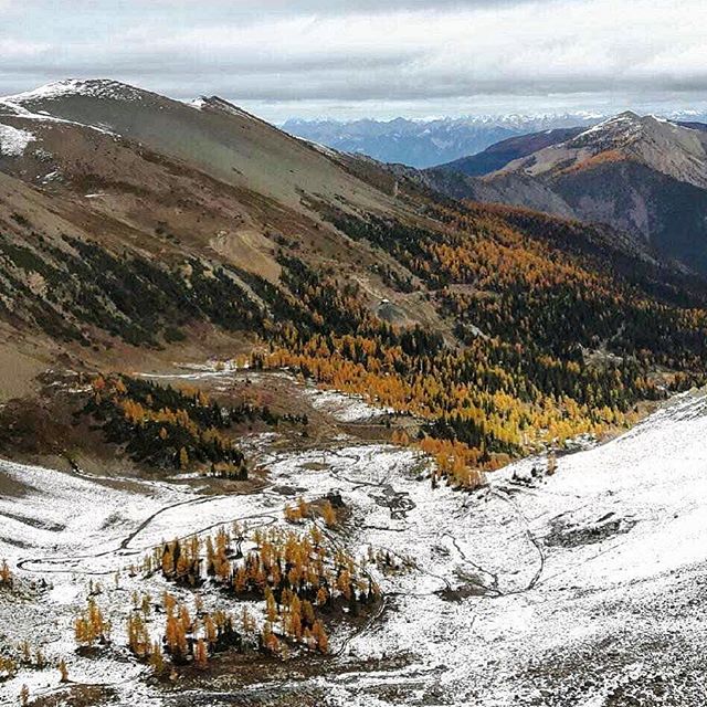 Paradise Bowl yesterday photographed from high above on the ridge by TCA guide Matt, out for a fall hike.