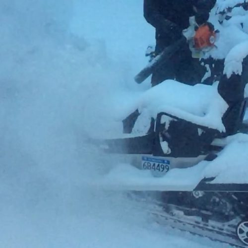 #SnowDay !! Today’s #snowmobile tour guests have fresh pow awaiting …