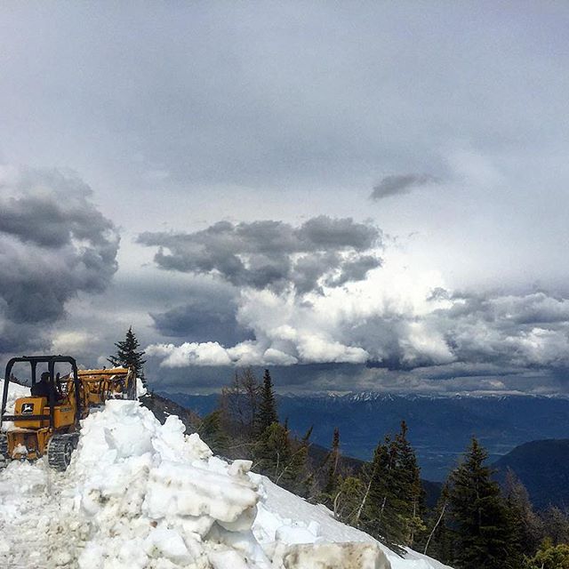 Summer is less than two weeks away but there is still a lot of snow above tree-line.