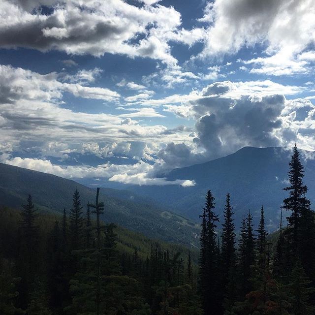 Yesterday's rain has cleaned out the smoky haze and replaced it with a beautiful cloudscape over the #CanadianRockies and the #ColumbiaValley. #panoramabc #tobycreekadventures #purecanada