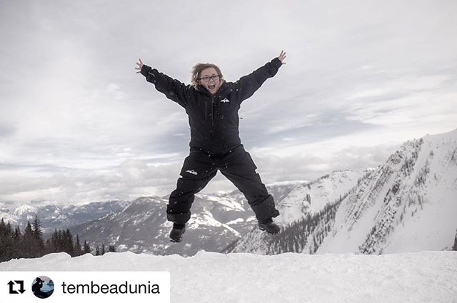#Repost from @tembeadunia ・・・
Celebrating yesterday’s first snow fall of the year and the weekend ???? This image was taken during a trip to BC when my other half and I went snowmobiling with @tobycreekadv It was a fun filled trip with lots of laughs and a sweet BBQ up at 8000ft! #tembeadunia #hellobc