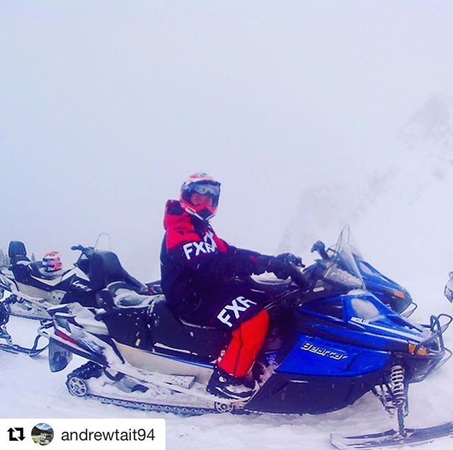 REPOST: @andrewtait94 ・・・
Another first today - snowmobiling at Toby Creek Adventures with the Guest Services team @tobycreekadv .
.
.
.
.
#purecanada