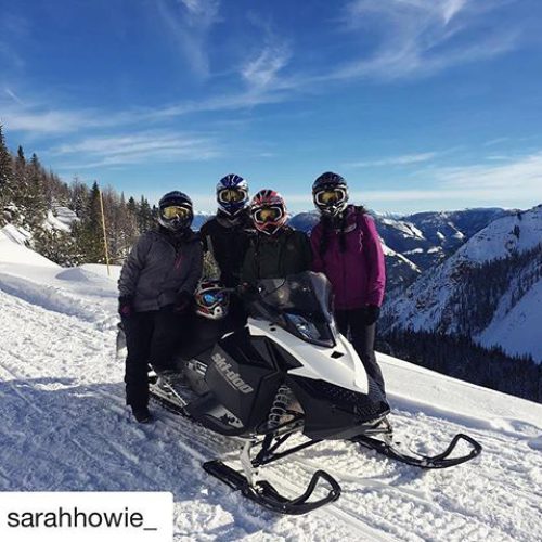 REPOST: @sarahhowie_ ・・・ What a bloody great day ????❄️ #snowmobiling …