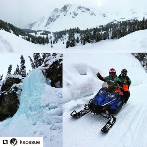 #Repost @kacesue ・・・ Day 3: Snowmobiling and hot springing. Thanks …