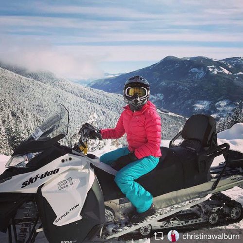 Repost from @christinawalburn  Gorgeous day of snowmobiling in the …