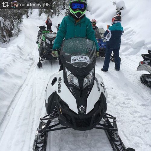 Repost from @courteneyg95  My first time snowmobiling yesterday at …