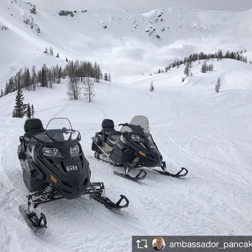 Repost from @ambassador_pancakes  Awesome day snowmobiling in The Bowl! …