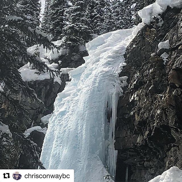 #Repost from @chrisconwaybc ・・・
Frozen Smith Falls at Paradise in the Purcell Mountains near Panorama, BC.