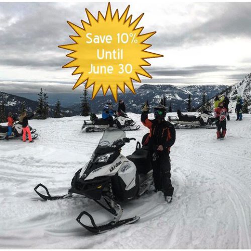 SAVE NOW on next winter’s snowmobile tours.  For the …