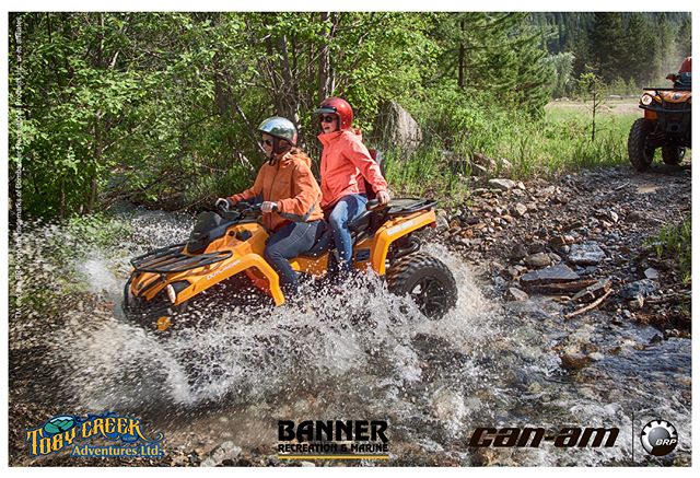 Experience an amazing Can-Am ATV wilderness family adventure at the edge of the Canadian Rockies.  Daily departures all summer and fall from Banff, Canmore and Panorama, BC.  Trips start at only .  Book online 24/7 at www.tobycreekadventures.com or call us at 1-888-357-4449..