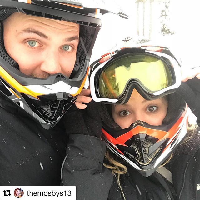 #Repost from @themosbys13 ・・・
Day Three was a full day of snowmobiling! Thank you @tobycreekadv for an amazing day. We spent the morning climbing up the mountain on our snowmobiles to arrive at an adorable old mining cabin for hot chocolate, cookies, views and a warm lunch. #tenyearanniversarytrip #mosbysdobanff