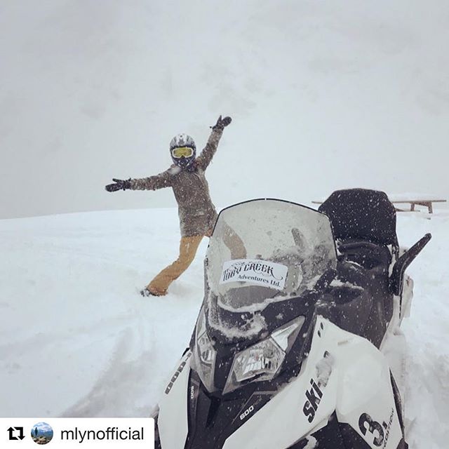 #Repost from @mlynofficial ・・・
What a great snow day! Finally it’s coming down❄️❄️❄️ had some fun with @tobycreekadv in BC today???????? thanks guys for the awesome tour! #explorecanada #explorebc #skidoo #powday #lovesnow picture credit @chantalvs3