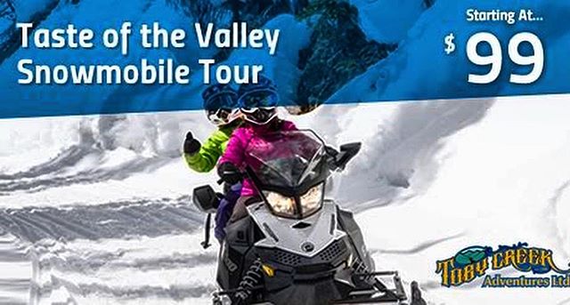 Our Taste of the Valley snowmobile tour is a perfect opportunity to experience a short guided adventure to an incredible viewpoint overlooking the Toby Creek Valley, the Purcell Mountains and Panorama Mountain Resort.
. .
Timed to enjoy the warmest part of the day as the sun begins to set in the west - these trips depart daily at 2:30pm. Your visit to Invermere or Panorama is incomplete without this experience.
.
#tobycreekadventures #warmsideoftherockies #purecanada #panoramamountainresort #invermere #radiumhotsprings #fairmonthotsprings #invermerepanorama #explorebc #canada ????????