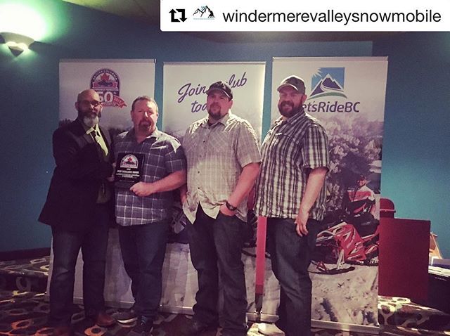 We are really excited about this. What an awesome award. Thanks very much to the @bcsnowmobilefederation  for the  recognition of our company with this award of excellence and to @windermerevalleysnowmobile for accepting it on our behalf ????????????
.
********************************
#Repost from @windermerevalleysnowmobile
・・・
On behalf of @tobycreekadv our WVSS team accepted their award for outstanding promotion and development of snowmobiling. A huge Congratulations to the team at Toby Creek for being absolutely amazing!  #bcsfagm2019 #snowmobilelife #windermerevalleysnowmobilesociety
