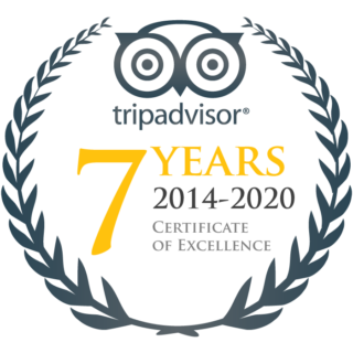 7 Years of excellence award from Trip Advisor for Toby Creek Adventures