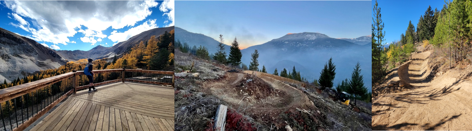 Header Shot of Mountain Bike Trails, Berms and alpine Cabin