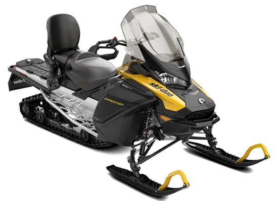 A yellow 2023 Ski-Doo Expedition Sport 600 cc Snowmobile