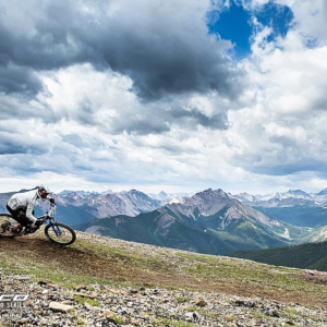 Mountain Bike Racer in teh Alpine at Toby Creek Adventures